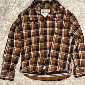 American Eagle Brown Plaid Flannel